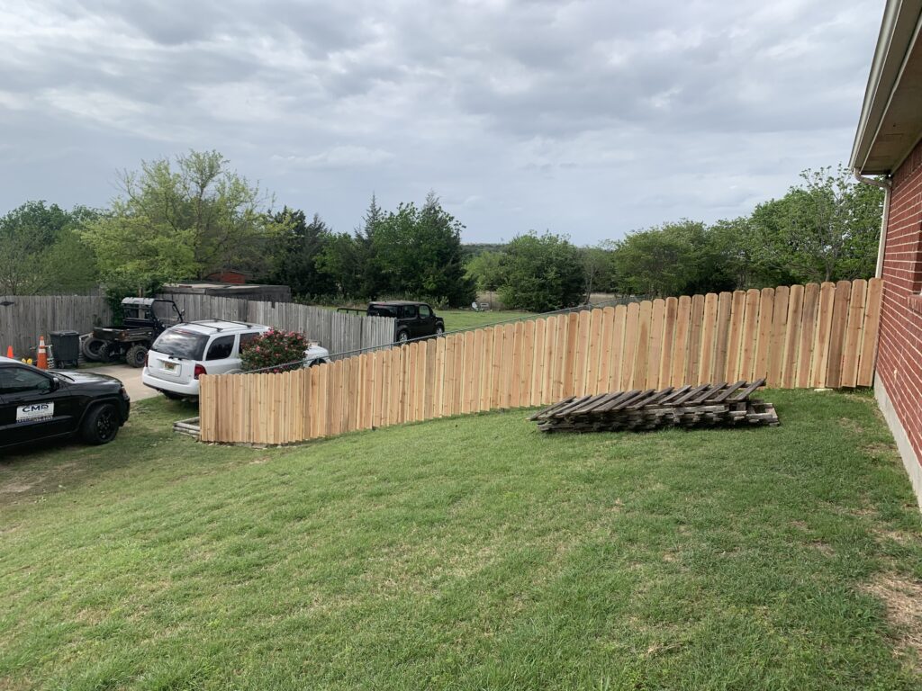 Side by Side Cedar Fence Install