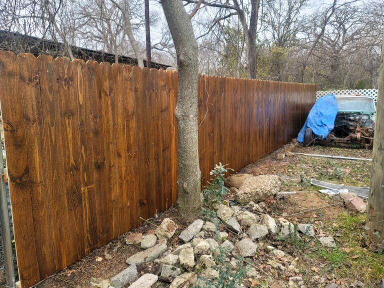 treated pine fence