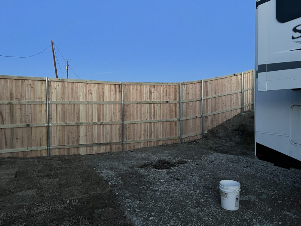 8' cedar side by side fencing